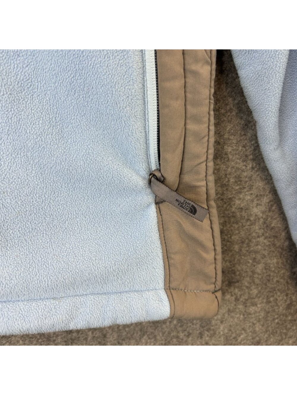 The North Face Womens Small Fleece Jacket Blue Beige Full-Zip Outdoor Layer - Picture 2 of 11